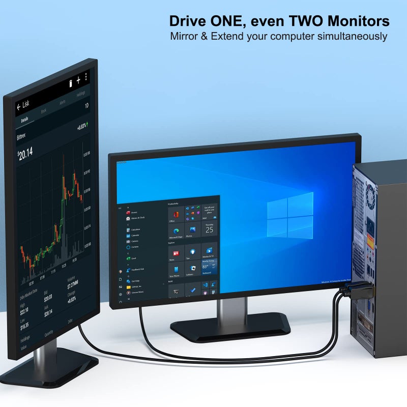 BENFEI DisplayPort to DVI 10 Feet Cable, Uni-Directional DisplayPort Computer to DVI-D Monitor Adapter 1080P@60Hz Male to Male Gold-Plated Cord Cable for Lenovo, Dell, HP and Other Brand - Image 3